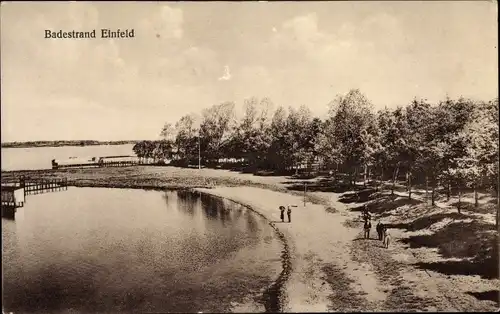 Ak Einfeld Neumünster, Badestrand