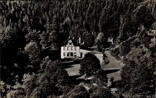 Ak Monschau Montjoie in der Eifel, Hotel-Restaurant Perlenau, Fliegeraufnahme