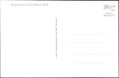 Ak Neidlingen an der Teck Baden Württemberg, Burgruine Reußenstein