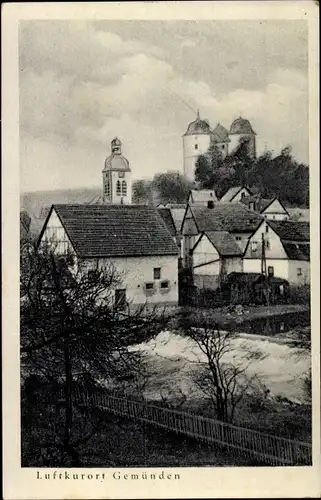 Ak Gemünden im Hunsrück, Teilansicht