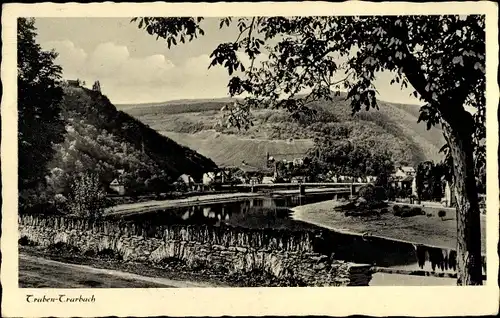 Ak Traben Trarbach an der Mosel, Ort mit Umgebung