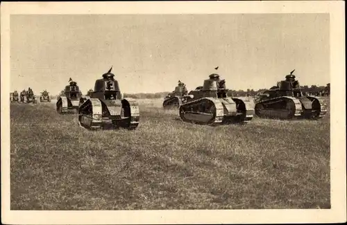 Ak Chars Renault, Ligne de colonne de demi section, Französische Panzer