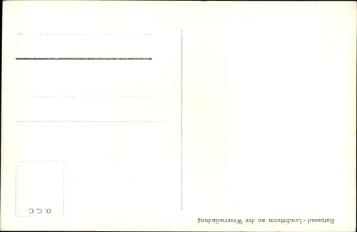 Ak Blick zum Rotesand Leuchtturm an der Wesermündung