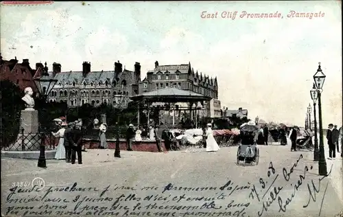 Ak Ramsgate Kent England, East Cliff Promenade
