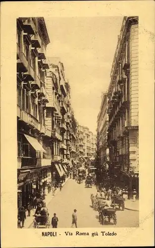 Ak Napoli Neapel Campania, Via Roma gia Toledo