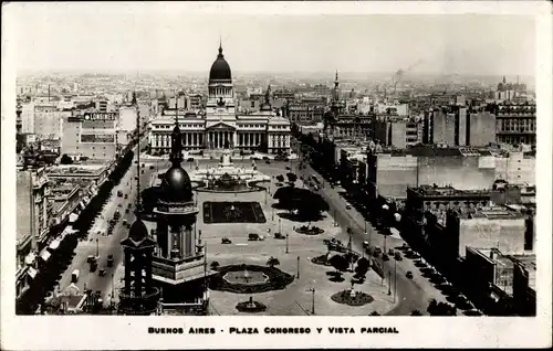 Ak Buenos Aires Argentinien, Plaza Congreso, Vista parcial