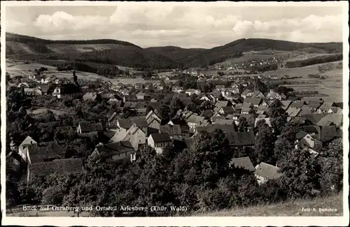 Ak Geraberg Arlesberg Geratal Thüringen, Blick auf den Ort