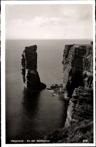 Ak Nordseeinsel Helgoland, An der Nordspitze