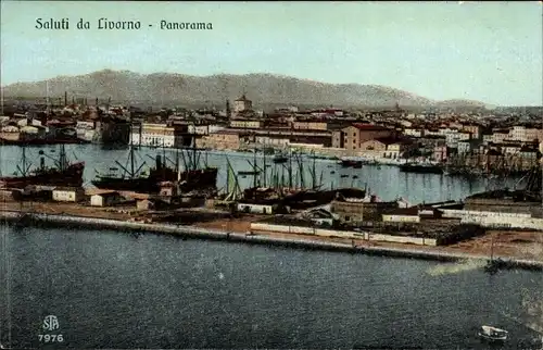 Ak Livorno Toscana, Panorama