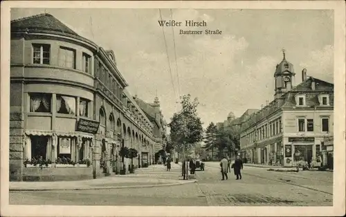 Ak Dresden Weißer Hirsch, Bautzner Str. mit Kurhaus Hotel