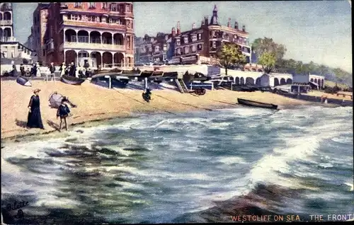 Künstler Ak Westcliff on Sea Southend on Sea Essex England, The Front, Strand