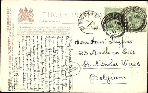 Künstler Ak Edgar Longstaffe, Glendalough Co. Wicklow Irland, Teilansicht