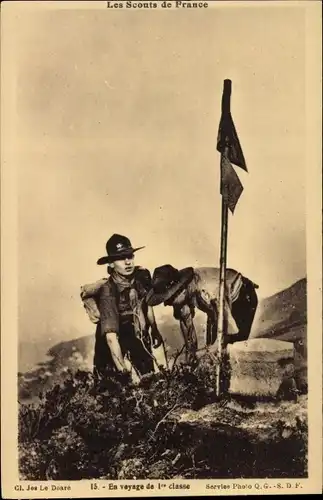 Ak Les Scouts de France, en voyage de 1re classe, Pfadfinder