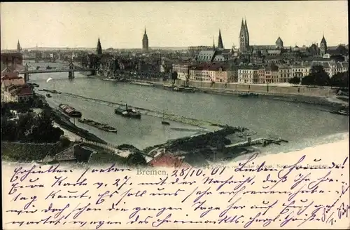 Ak Hansestadt Bremen, Stadtpanorama