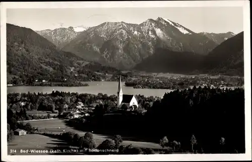 Ak Bad Wiessee in Oberbayern, katholische Kirche, Bodenschneid