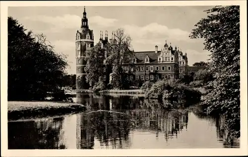 Ak Bad Muskau in der Oberlausitz, Schloss