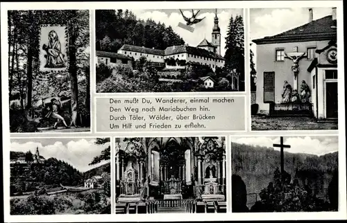 Ak Mariabuchen Lohr im Spessart Unterfranken, Klosteransichten, Kreuz