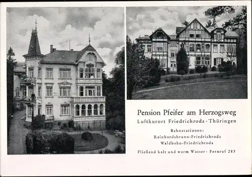 Ak Friedrichroda im Thüringer Wald, Pension Pfeifer am Herzogsweg