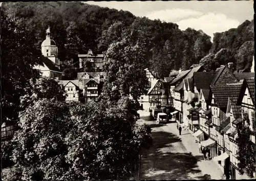 Ak Bad Sooden Allendorf an der Werra Hessen, Weinreihe, Blick auf die Kirche