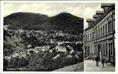 Ak Ramberg in der Pfalz, Gesamtansicht, Jugendherberge St. Albertusheim