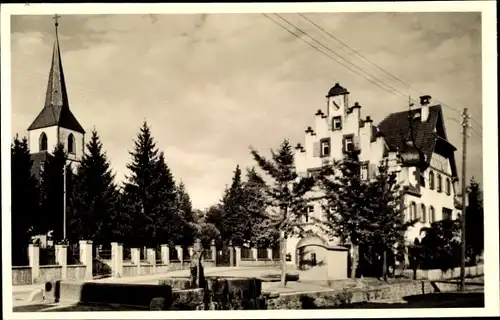 Ak Friesenheim in Baden, Am Rathaus