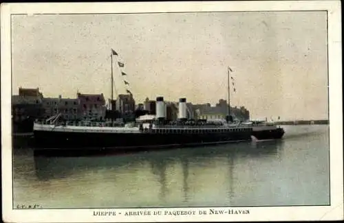 Ak Dieppe Seine Maritime, Arrivee du Paquebot de New Haven
