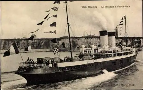 Ak Dieppe Seine Maritime, Le Steamer Newhaven