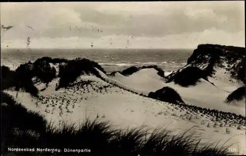 Ak Nordseebad Norderney Ostfriesland, Dünenpartie