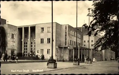 Ak Karl Marx Stadt Chemnitz in Sachsen, Stadtbad