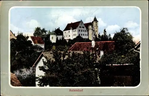 Ak Aulendorf in Württemberg, Teilansicht mit Schloss