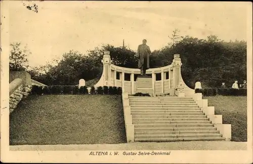 Ak Altena in Westfalen, Gustav Selve-Denkmal