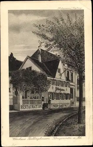 Ak Bellinghausen Königswinter am Rhein, Restaurant, Weinhaus