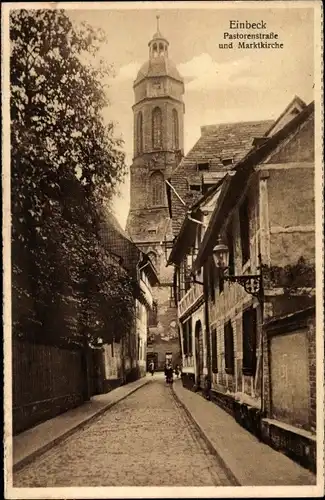 Ak Einbeck in Niedersachsen, Pastorenstraße, Marktkirche