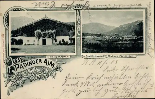 Ak Nonn Bad Reichenhall in Oberbayern, Padinger Alm, Panorama