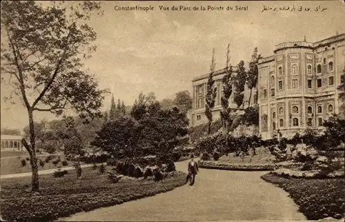 Ak Istanbul Konstantinopel Türkei, Vue du Parc de la Pointe du Séral