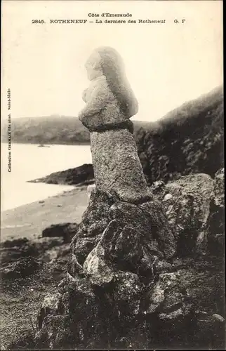 Ak Rothéneuf Ille-et-Vilaine, Rochers sculptés, La derniere des Rothéneuf