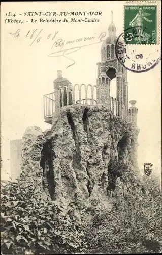 Ak Saint Cyr au Mont d'Or Rhône, Le Belvedere du Mont Cindre