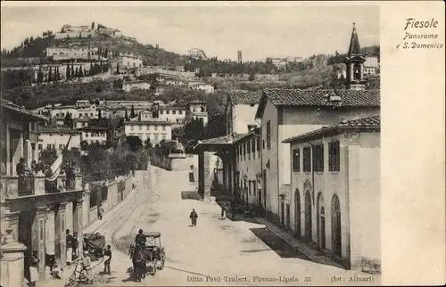 Ak Fiesole Toscana, Panorama e S. Domenico