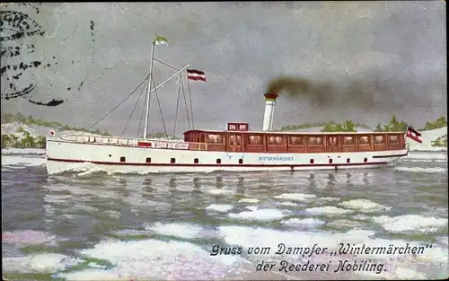 Ak Dampfschiff Wintermärchen, Reederei Nobiling, Berlin