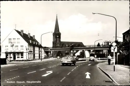 Ak Oppum Krefeld am Niederrhein, Hauptstraße, Kirche