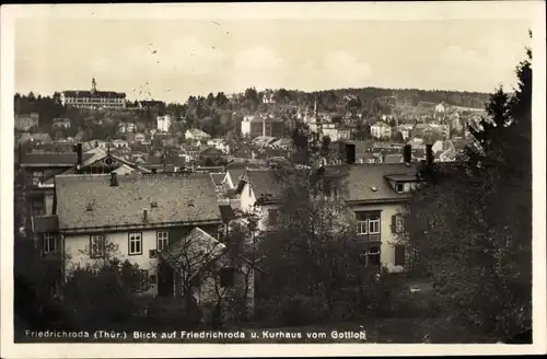 Ak Friedrichroda im Thüringer Wald, Teilansicht mit Kurhaus, Blick vom Gottlob