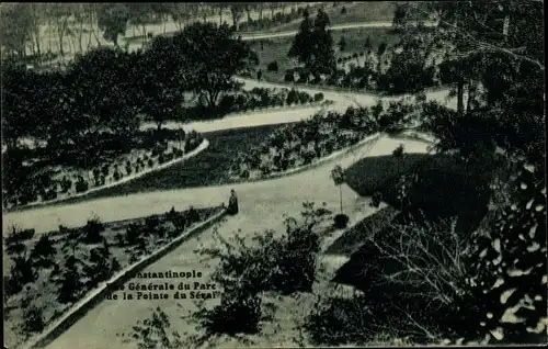 Ak Konstantinopel Istanbul Türkei, Le Parc de la pointe du Sérail, Gesamtansicht