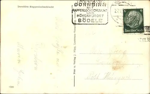 Ak Dornbirn in Vorarlberg, Rappenlochschlucht