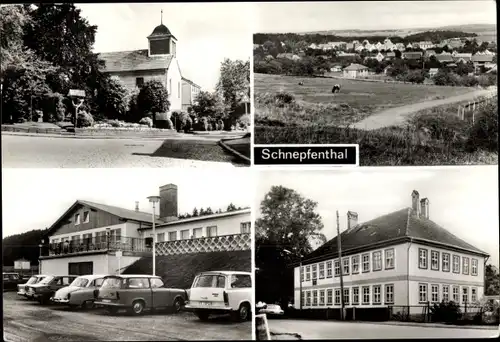 Ak Schnepfenthal Waltershausen in Thüringen, Kirche, Ferienobjekt, Hermannstein