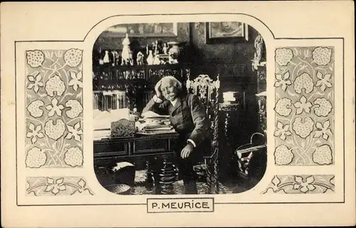 Passepartout Ak Paul Meurice, Schriftsteller