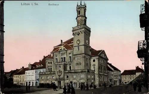 Ak Löbau in Sachsen, Rathaus