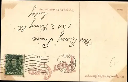 Präge Ak Thanksgiving, Turkey, Truthahn