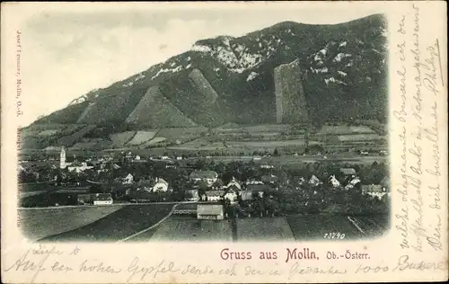 Ak Molln Oberösterreich, Totalansicht der Ortschaft