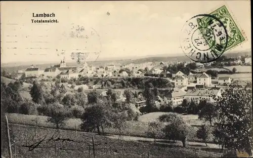 Ak Lambach Oberösterreich, Blick auf den Ort