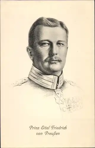 Künstler Ak Prinz Eitel Friedrich von Preußen, Portrait